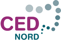Ein Logo mit den Worten "CED NORD" und mehreren aufsteigenden Kreisen rechts oben.